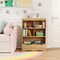 34.5" Kids Bookshelf with 5 Bins for Playroom and Living Room - 26.5" x 16" x 34.5" (L x W x H)